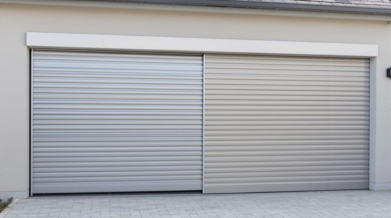 Porte garage coulissante solution rideau métallique économique — free download
