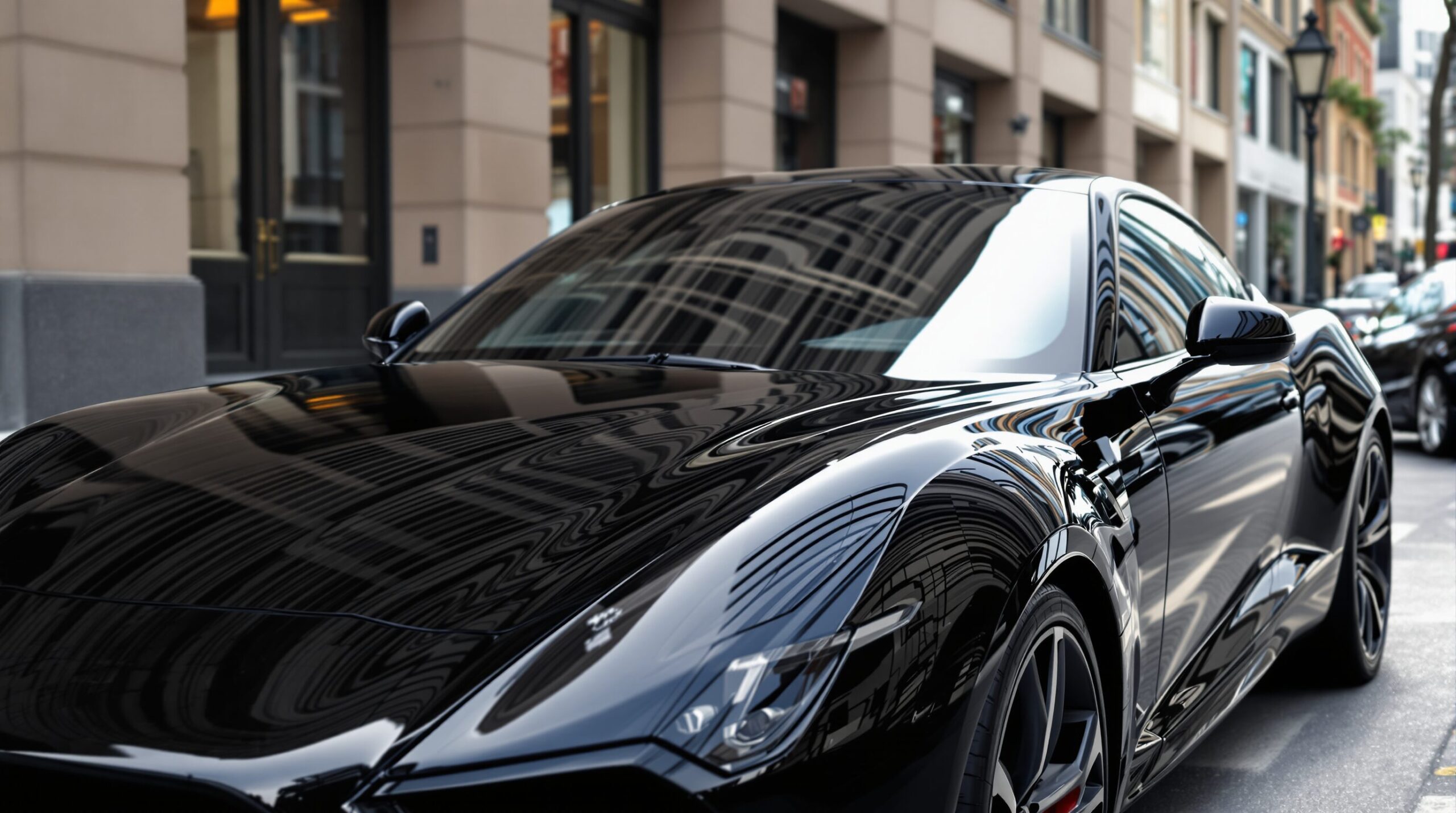 film covering noir brillant